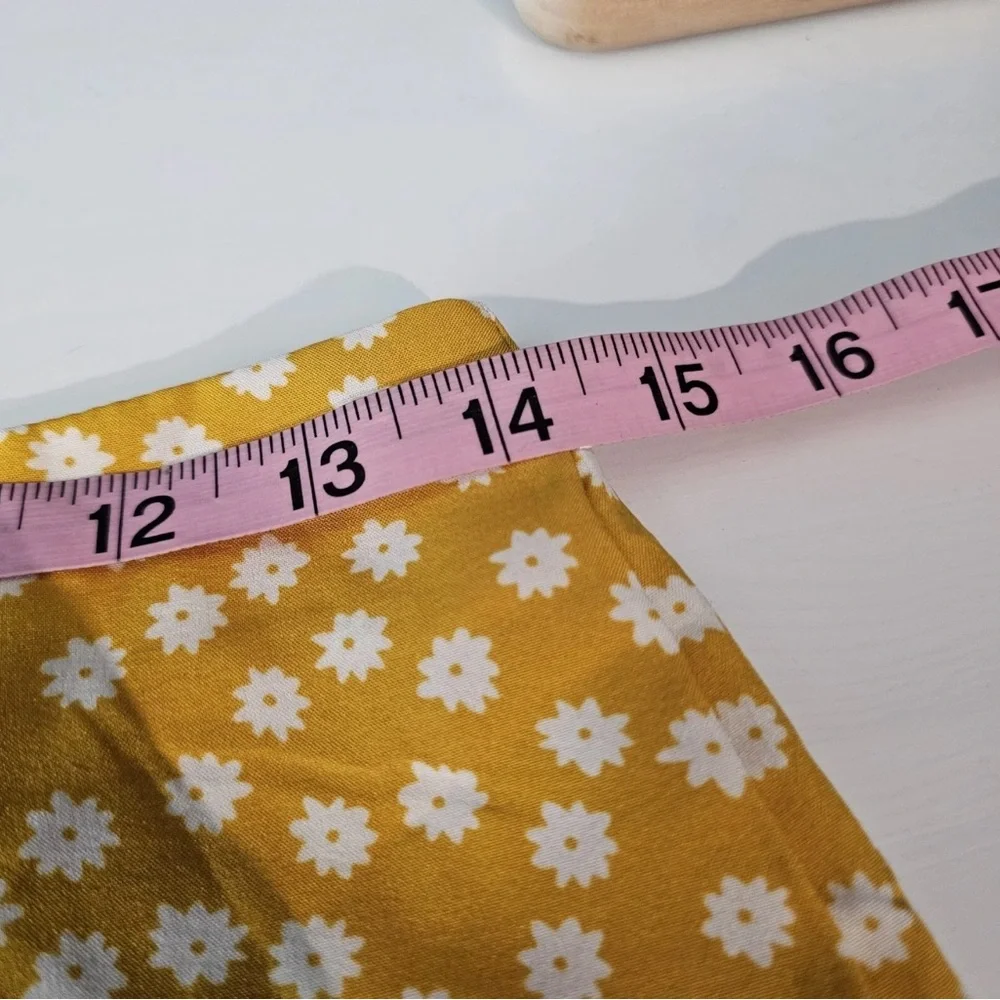 Zaful - Yellow Floral‎ Mini Skirt